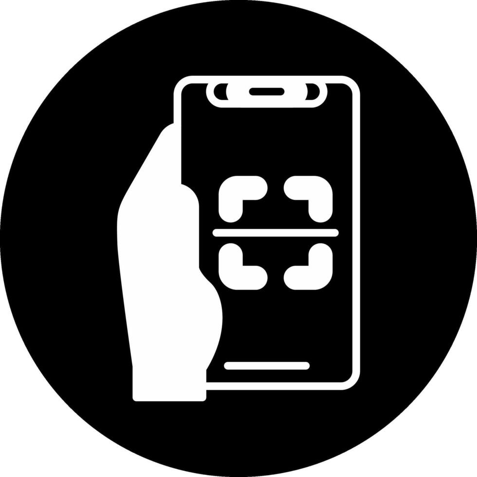 Scanner Circle Inverted Icon vector