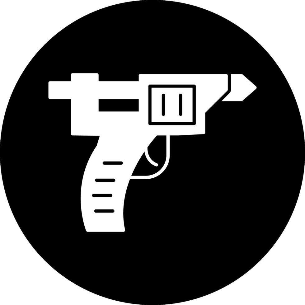 Glue Gun Circle Inverted Icon vector
