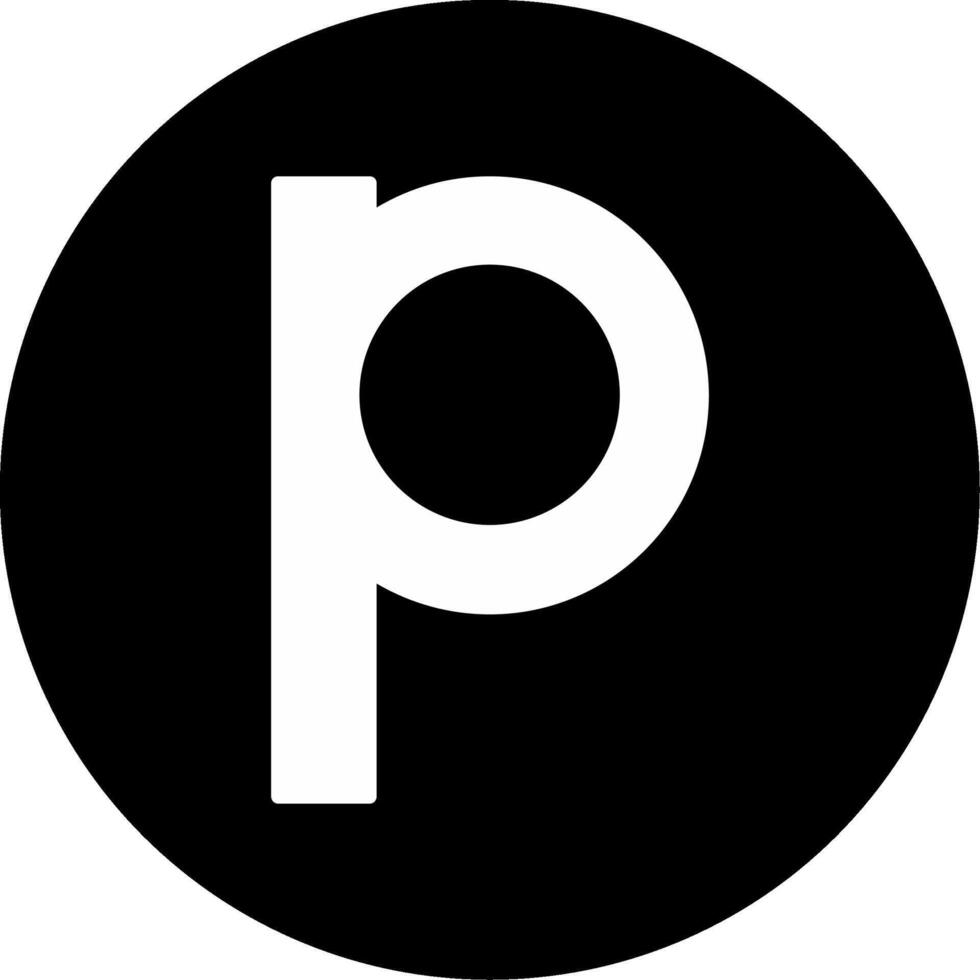 Small p Icon vector
