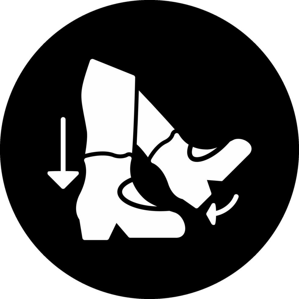 Step Back Circle Inverted Icon vector