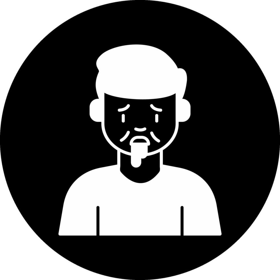 Drooling Circle Inverted Icon vector