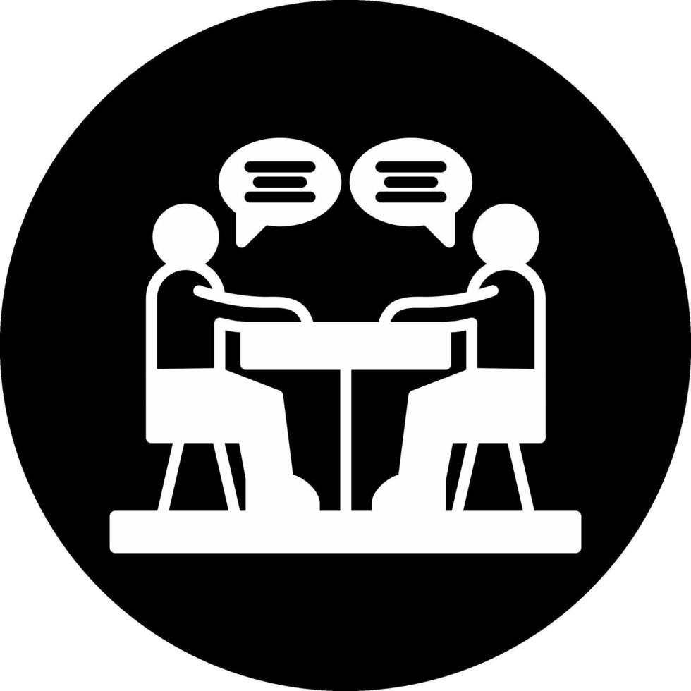 Discussion Circle Inverted Icon vector
