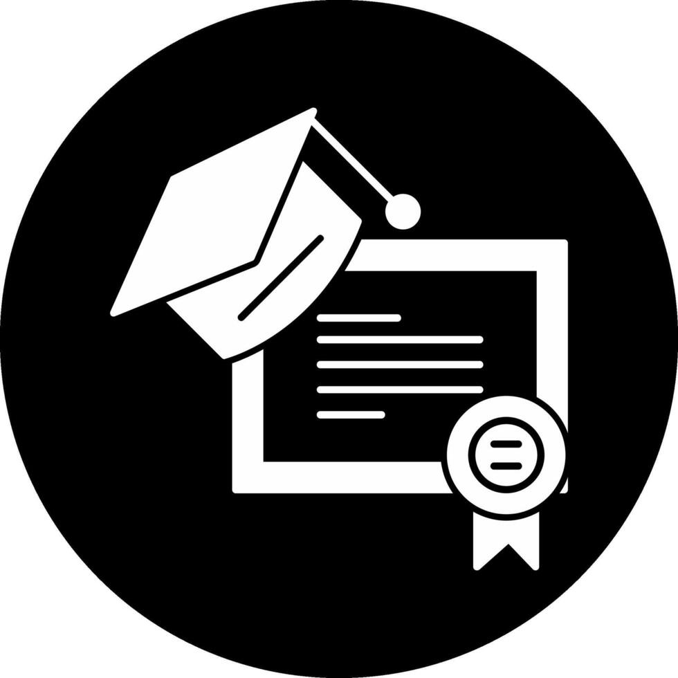 Graduation Circle Inverted Icon vector