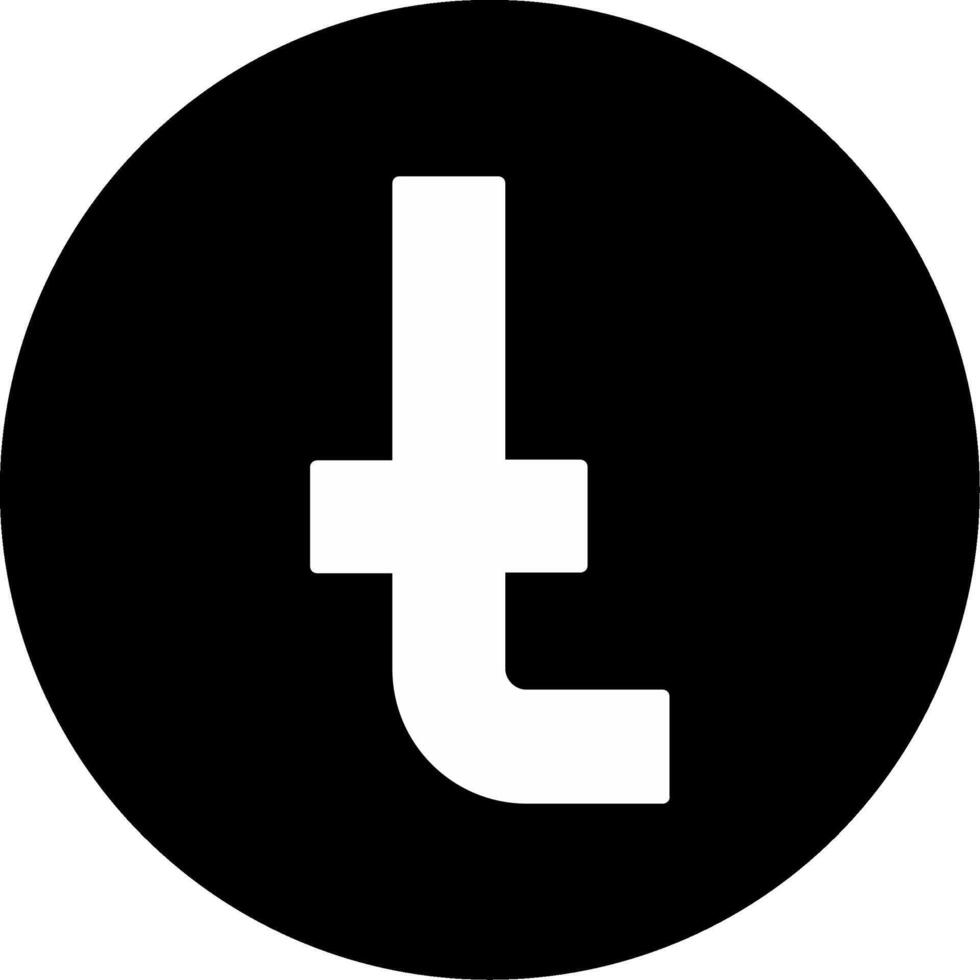 Small t Icon vector