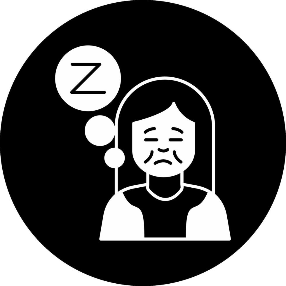 Insomnia Circle Inverted Icon vector