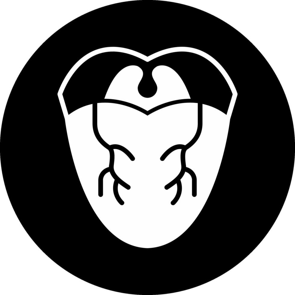 Tongue Circle Inverted Icon vector