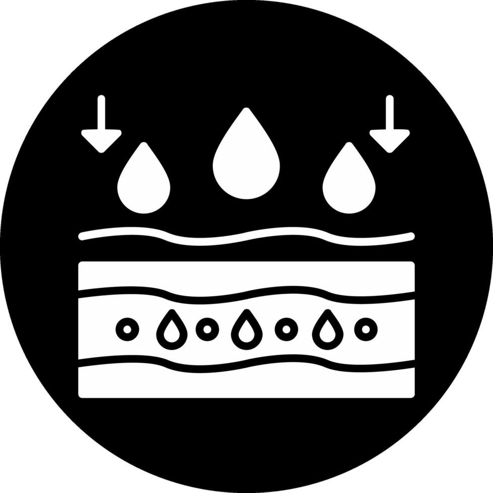 Hydrated Skin Circle Inverted Icon vector