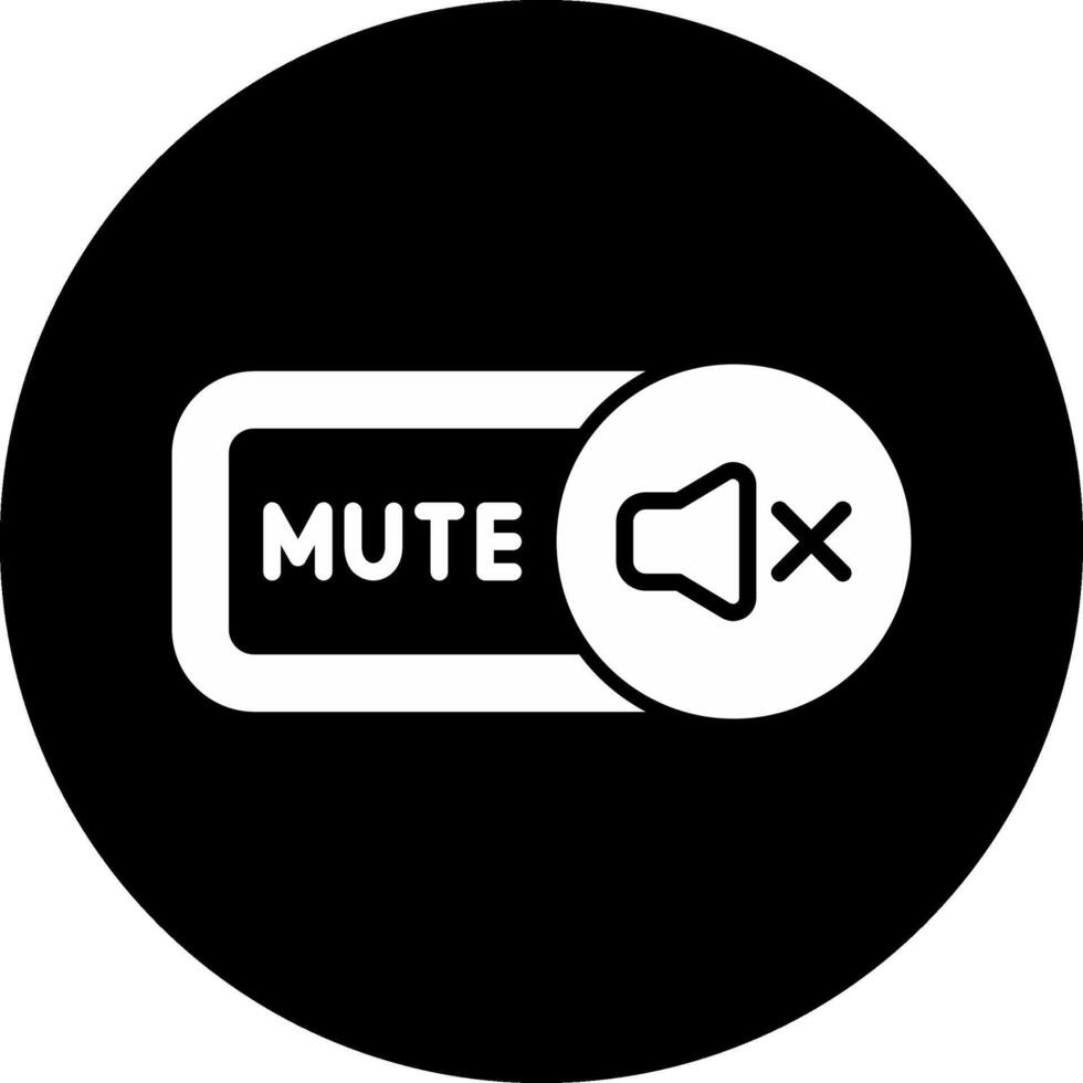 Mute Circle Inverted Icon vector