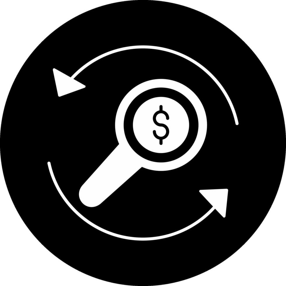 Cash Flow Circle Inverted Icon vector