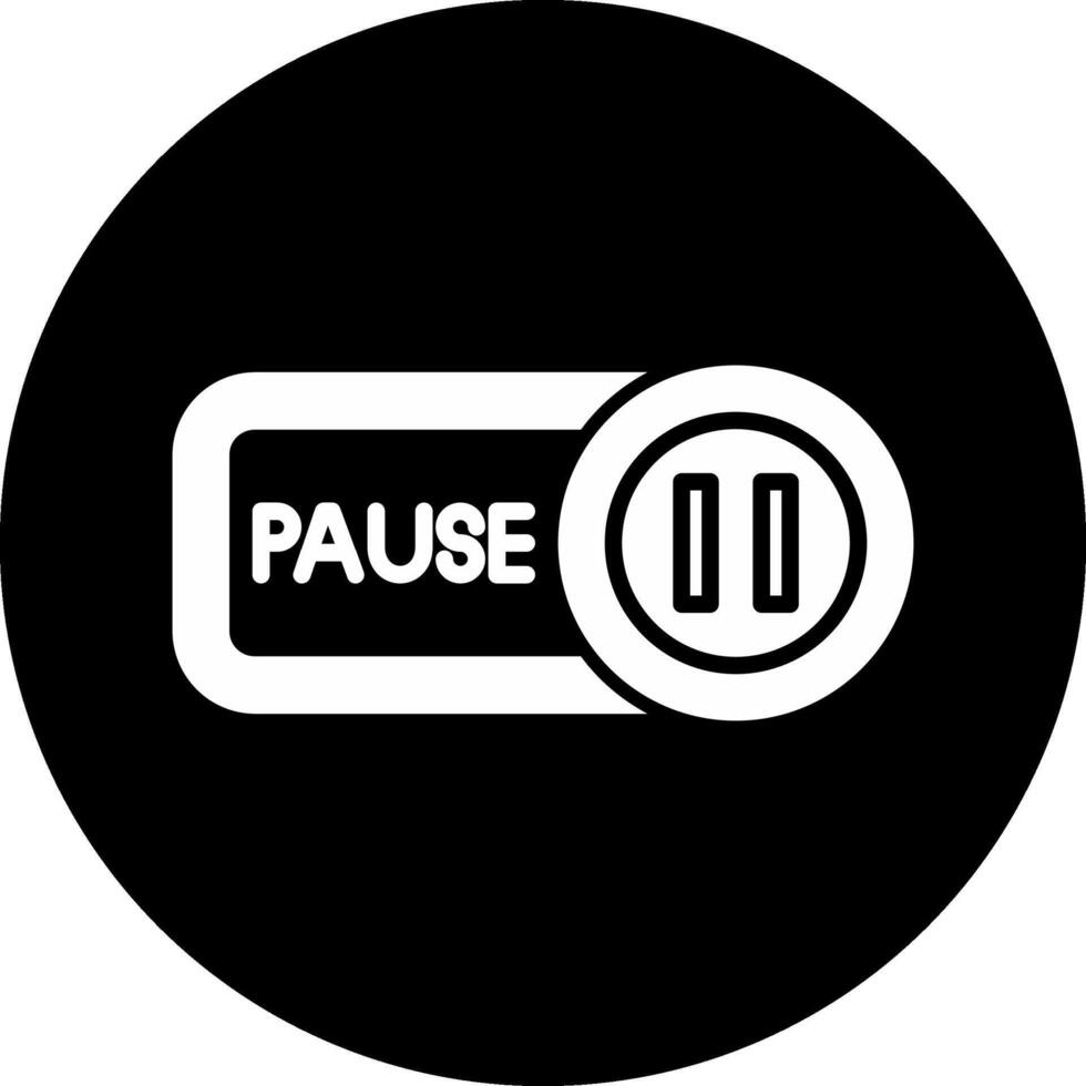 Pause Circle Inverted Icon vector