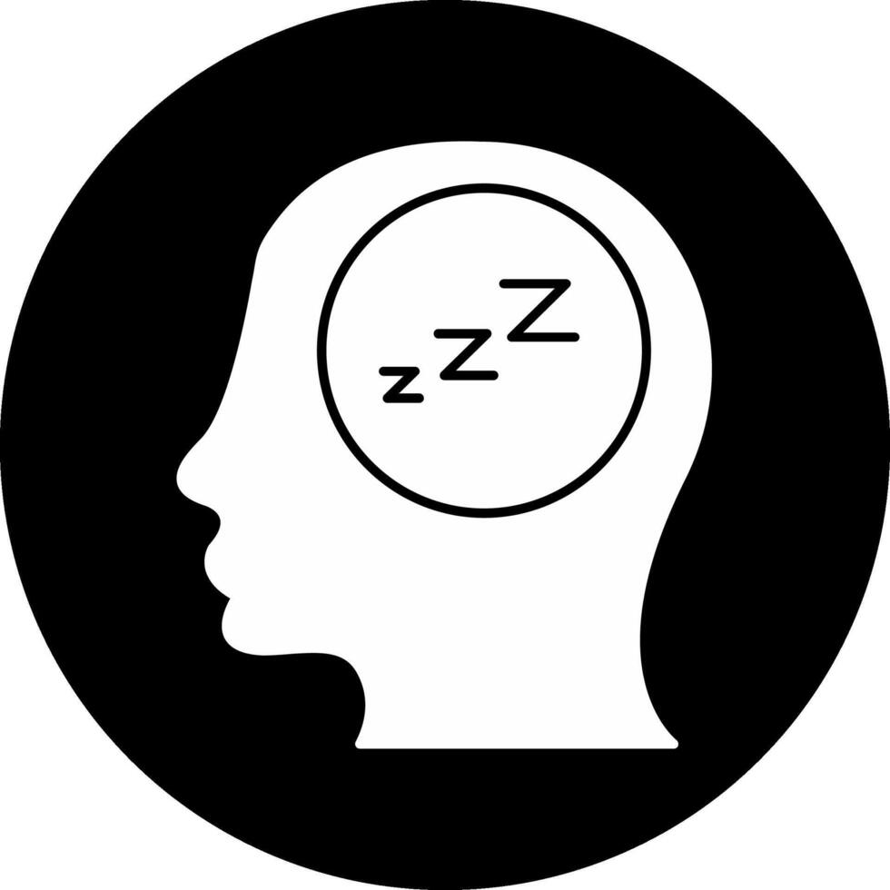 Sleepiness Circle Inverted Icon vector