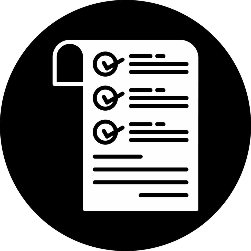 Checklist Circle Inverted Icon vector
