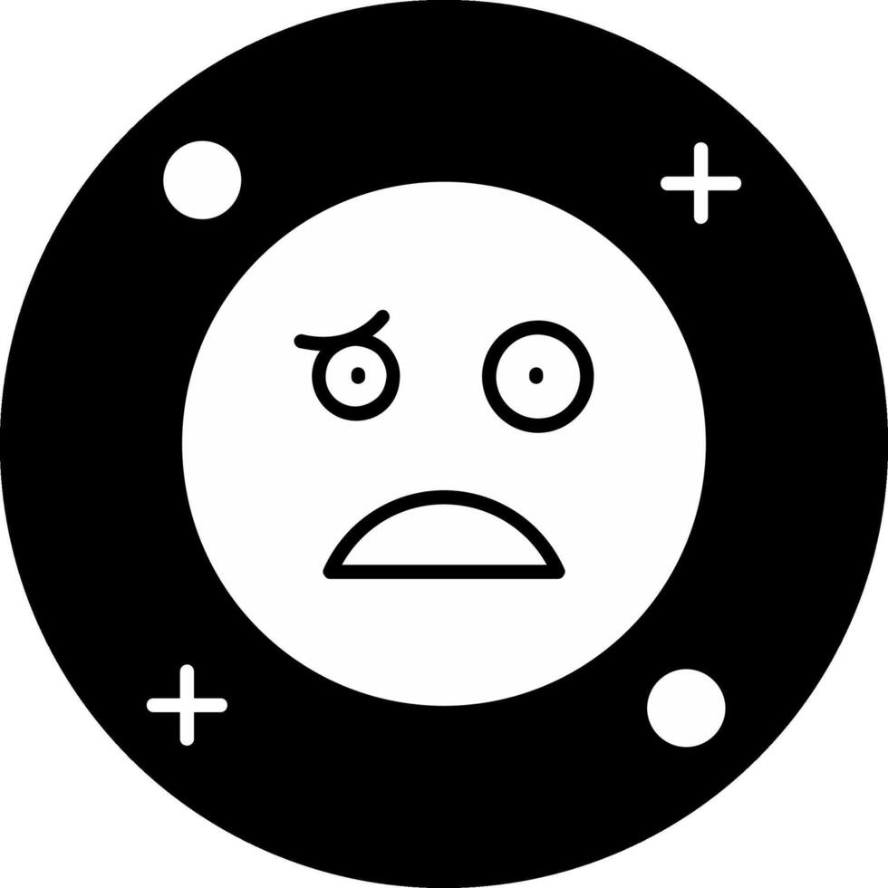 Confused Circle Inverted Icon vector
