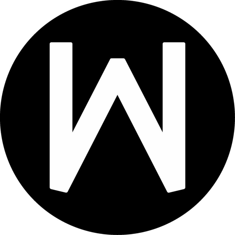 Small w Icon vector