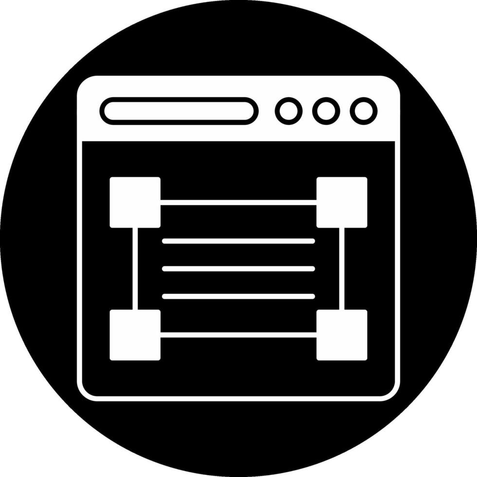 Web Design Circle Inverted Icon vector