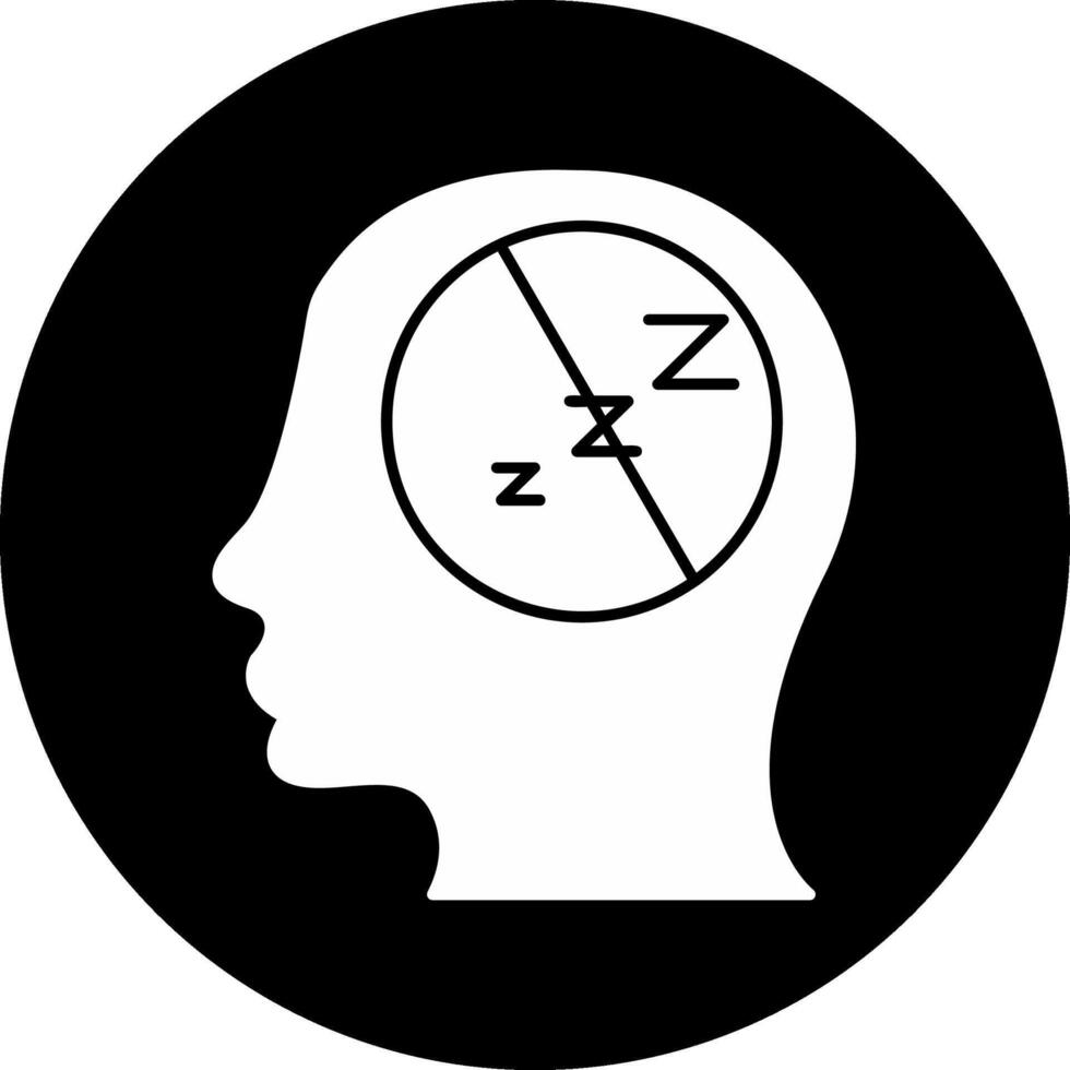 Insomnia Circle Inverted Icon vector