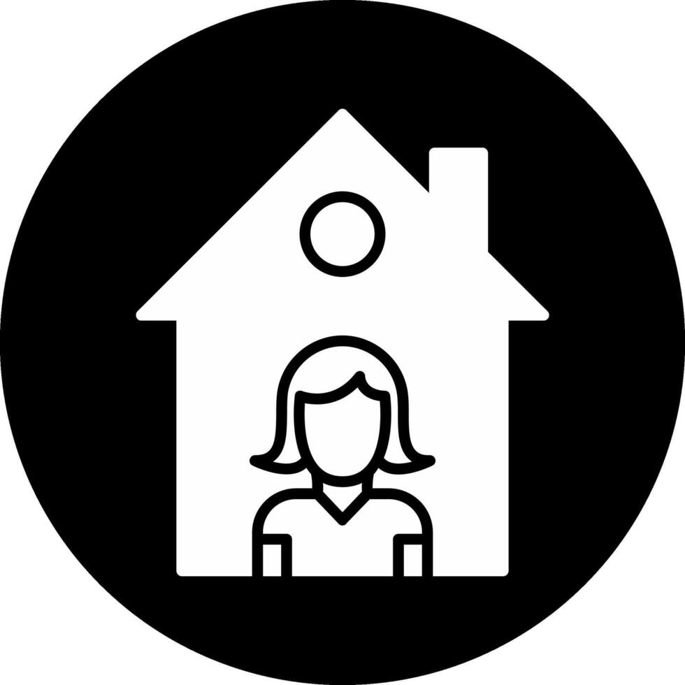 Isolation Circle Inverted Icon vector