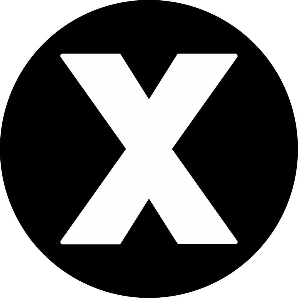 Small x Icon vector
