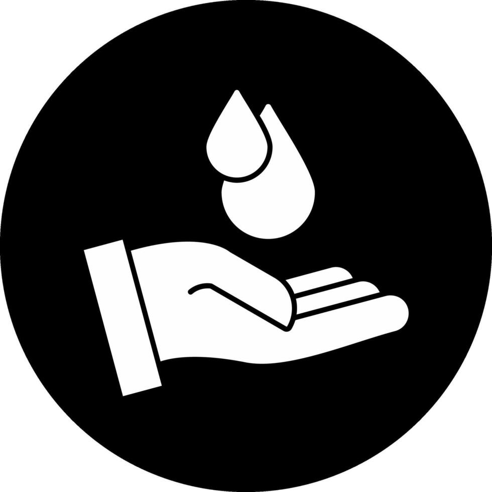 Save Water Circle Inverted Icon vector
