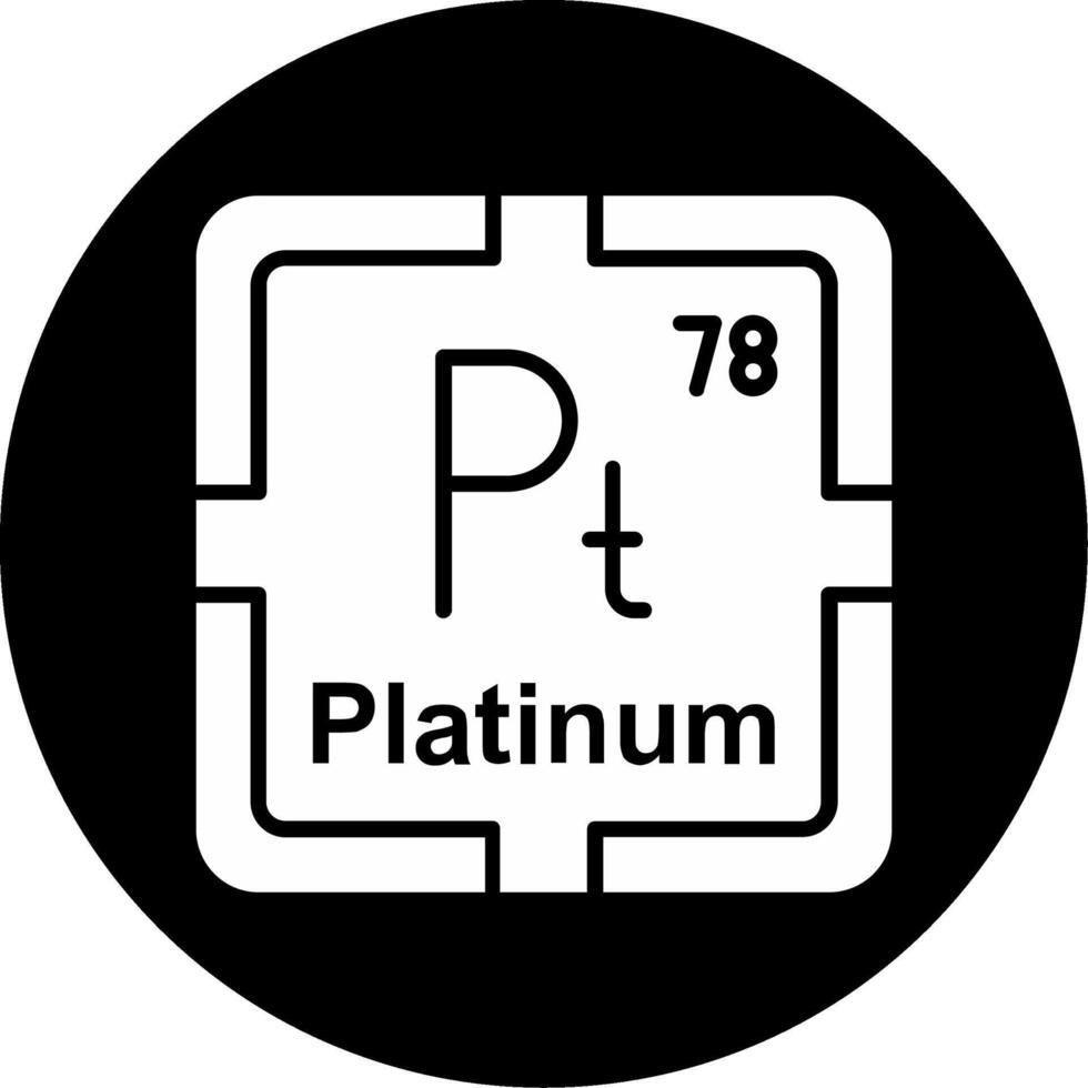 Platinum Circle Inverted Icon vector