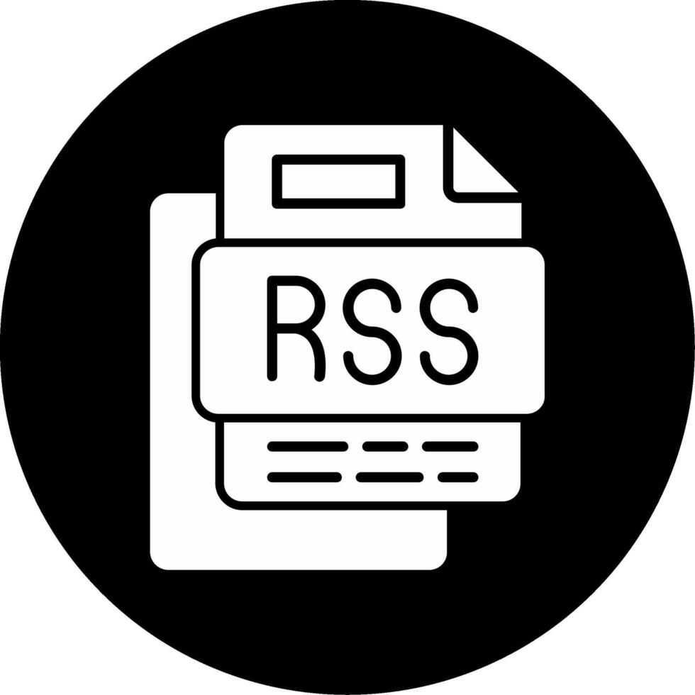 Rss File Circle Inverted Icon vector