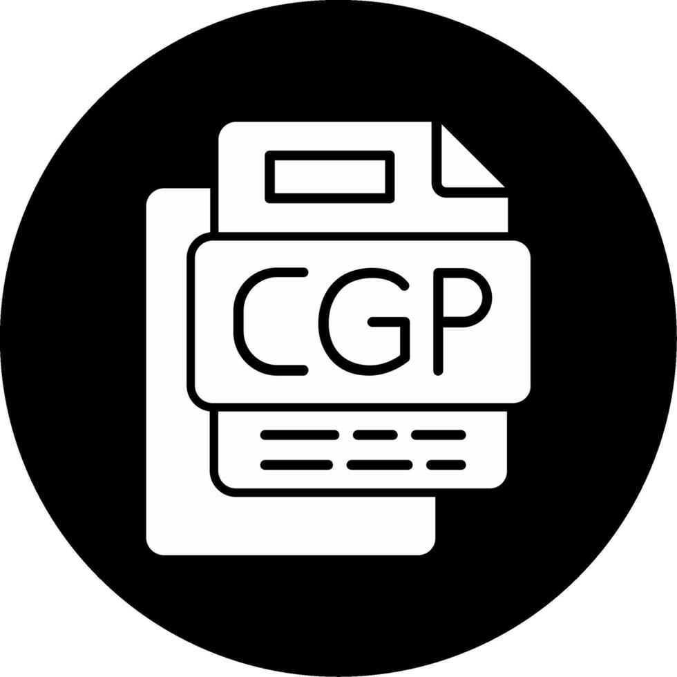 CGI File Circle Inverted Icon vector