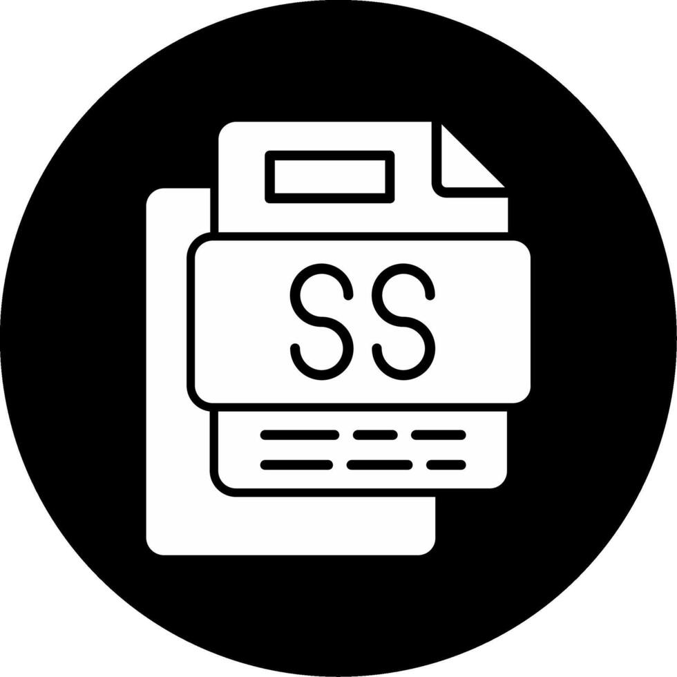 SS File Circle Inverted Icon vector