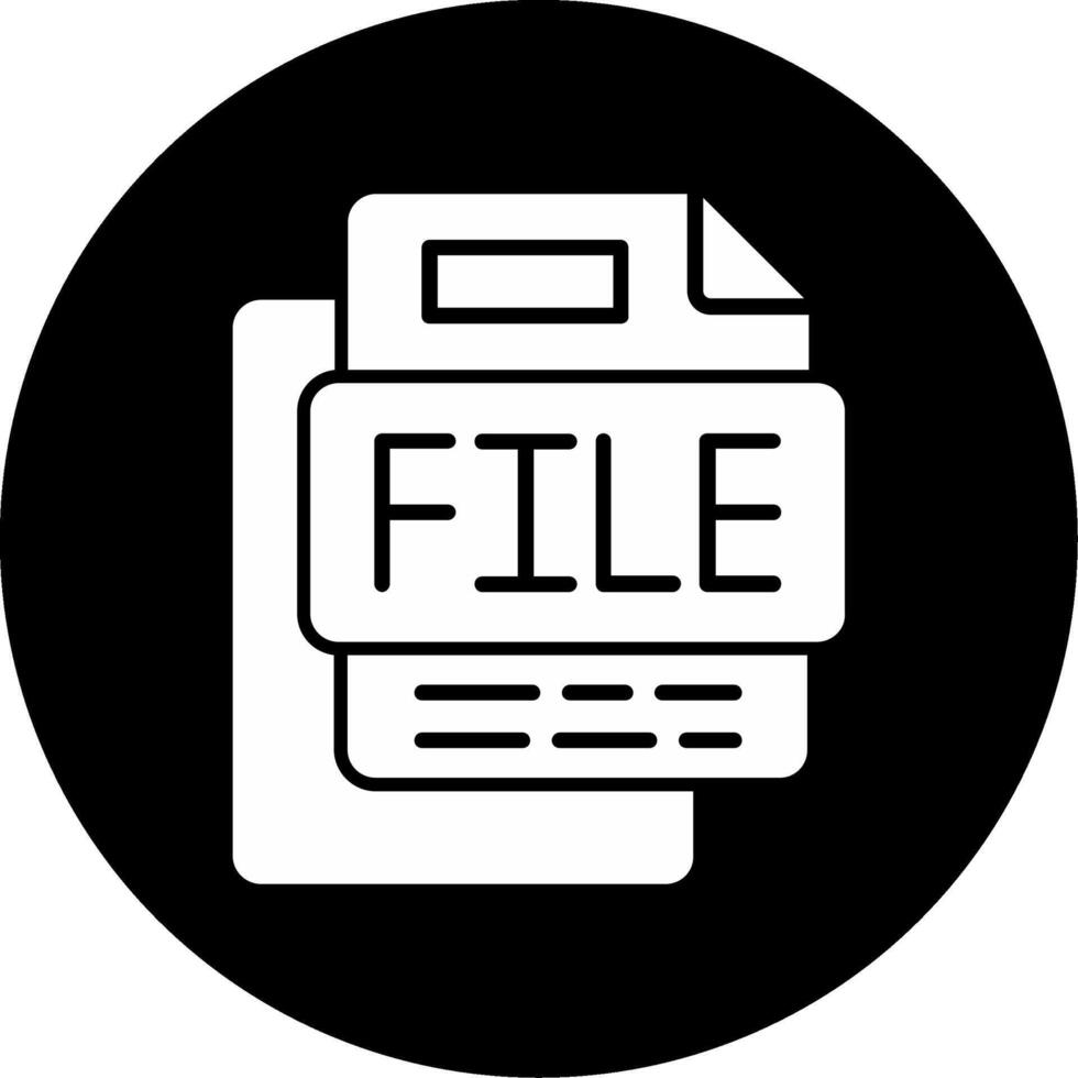 File Circle Inverted Icon vector