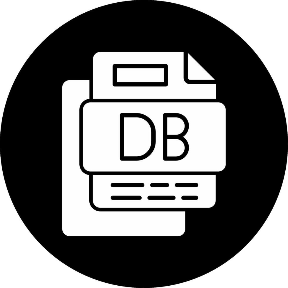 Db File Circle Inverted Icon Circle Inverted Icon vector