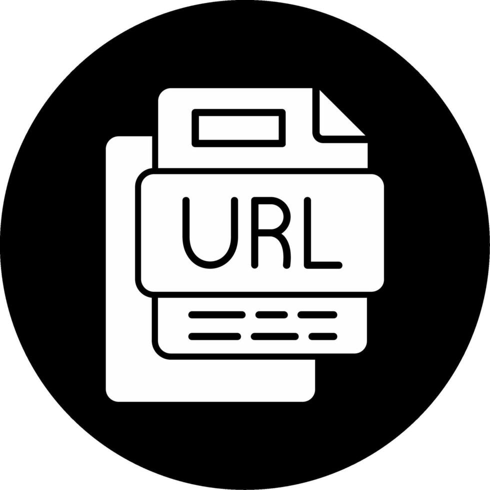 Url File Circle Inverted Icon vector