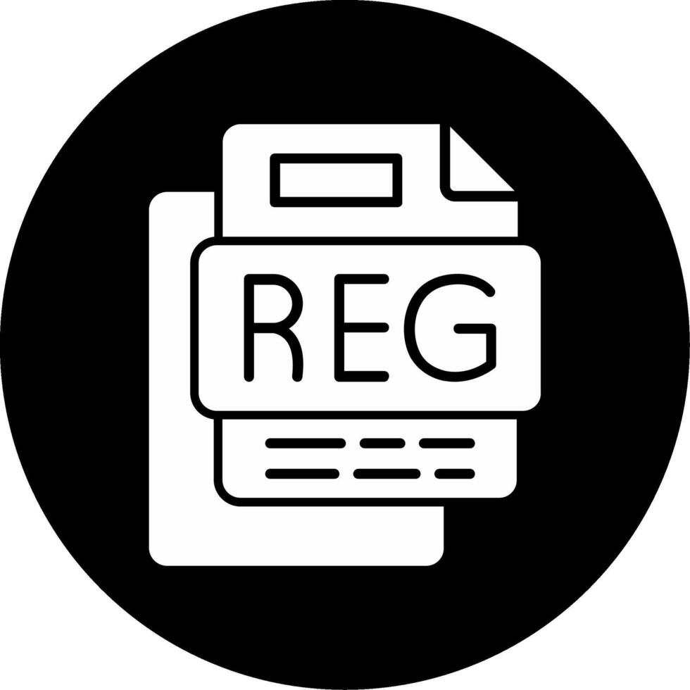 REG Fiile Circle Inverted Icon vector