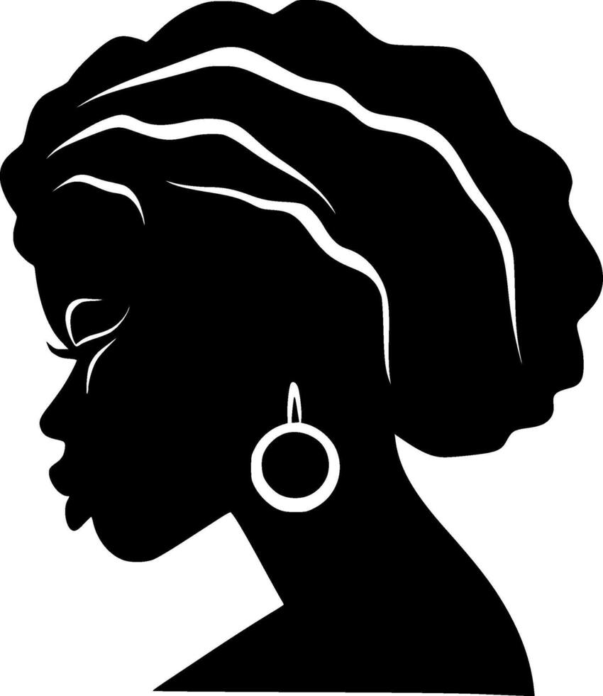 African, Minimalist and Simple Silhouette - illustration vector