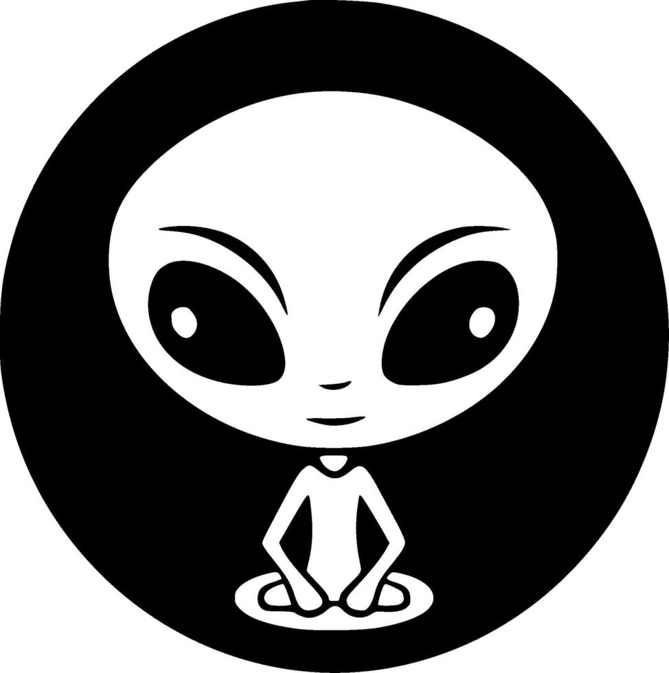 Alien - Minimalist and Flat Logo - illustration vector