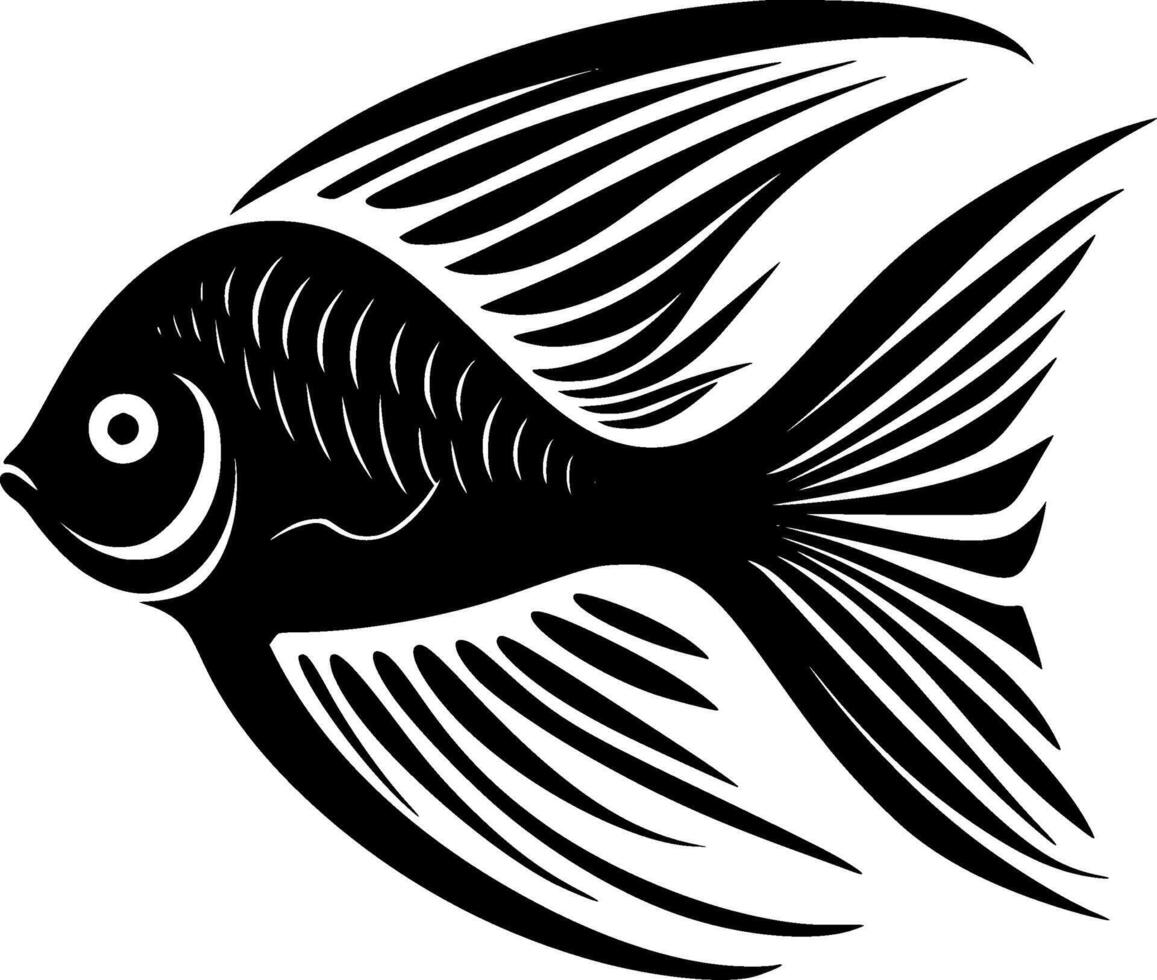 Angelfish - Minimalist and Flat Logo - illustration vector