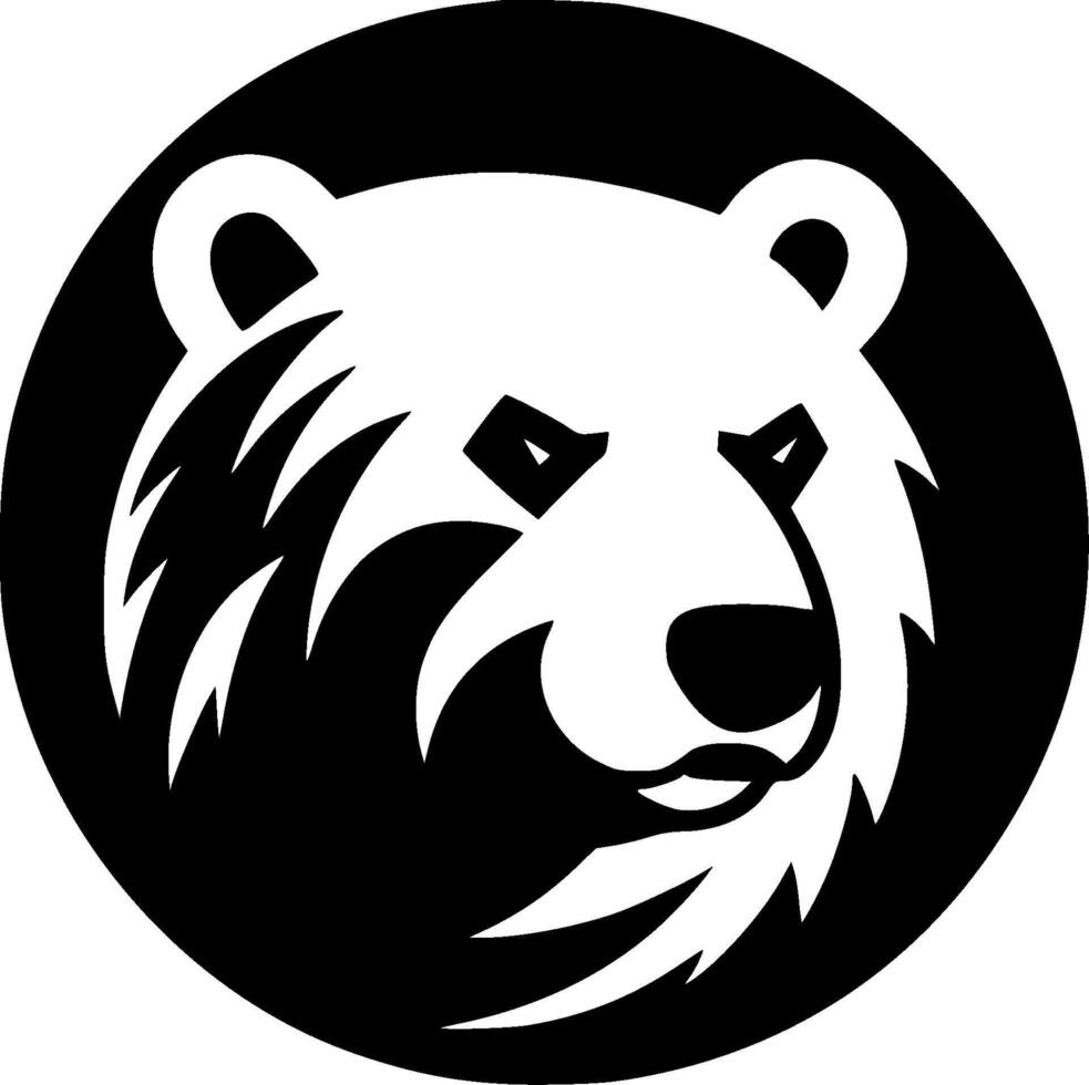 Bear, Minimalist and Simple Silhouette - illustration vector
