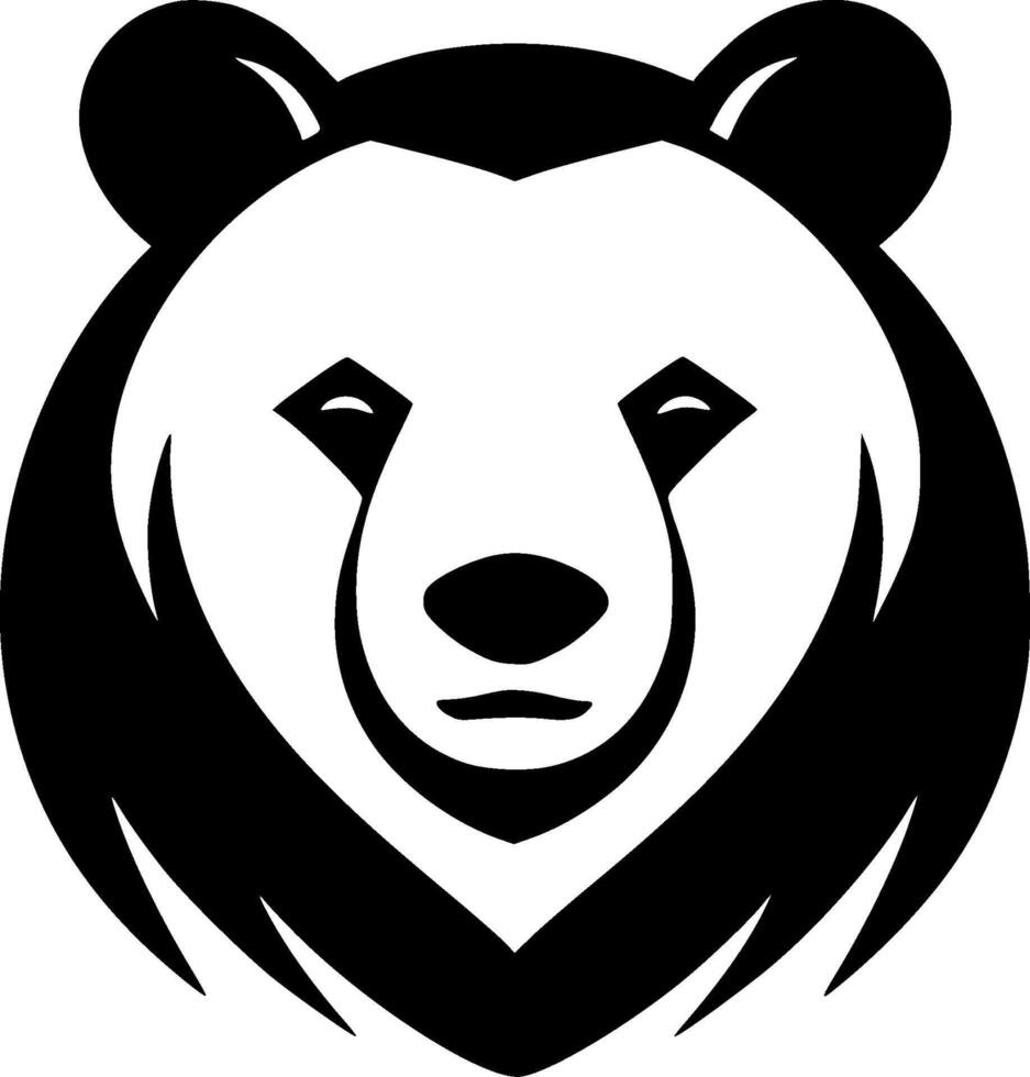 Bear - Black and White Isolated Icon - illustration vector