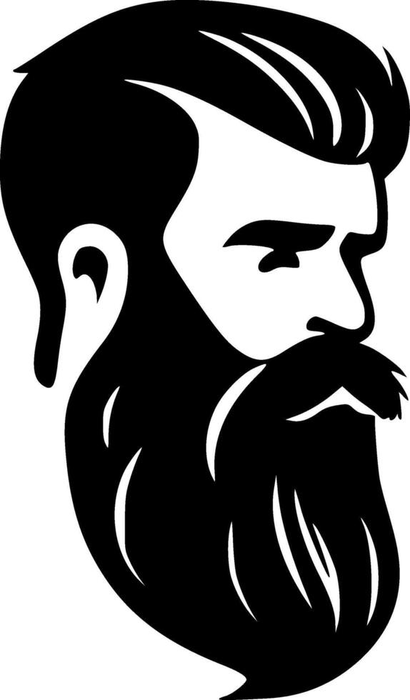 Beard - Minimalist and Flat Logo - illustration vector