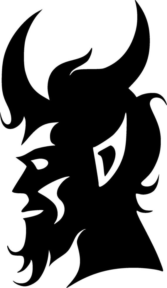 Beast - Black and White Isolated Icon - illustration vector