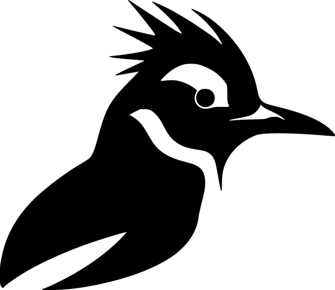 Bird - Black and White Isolated Icon - illustration vector