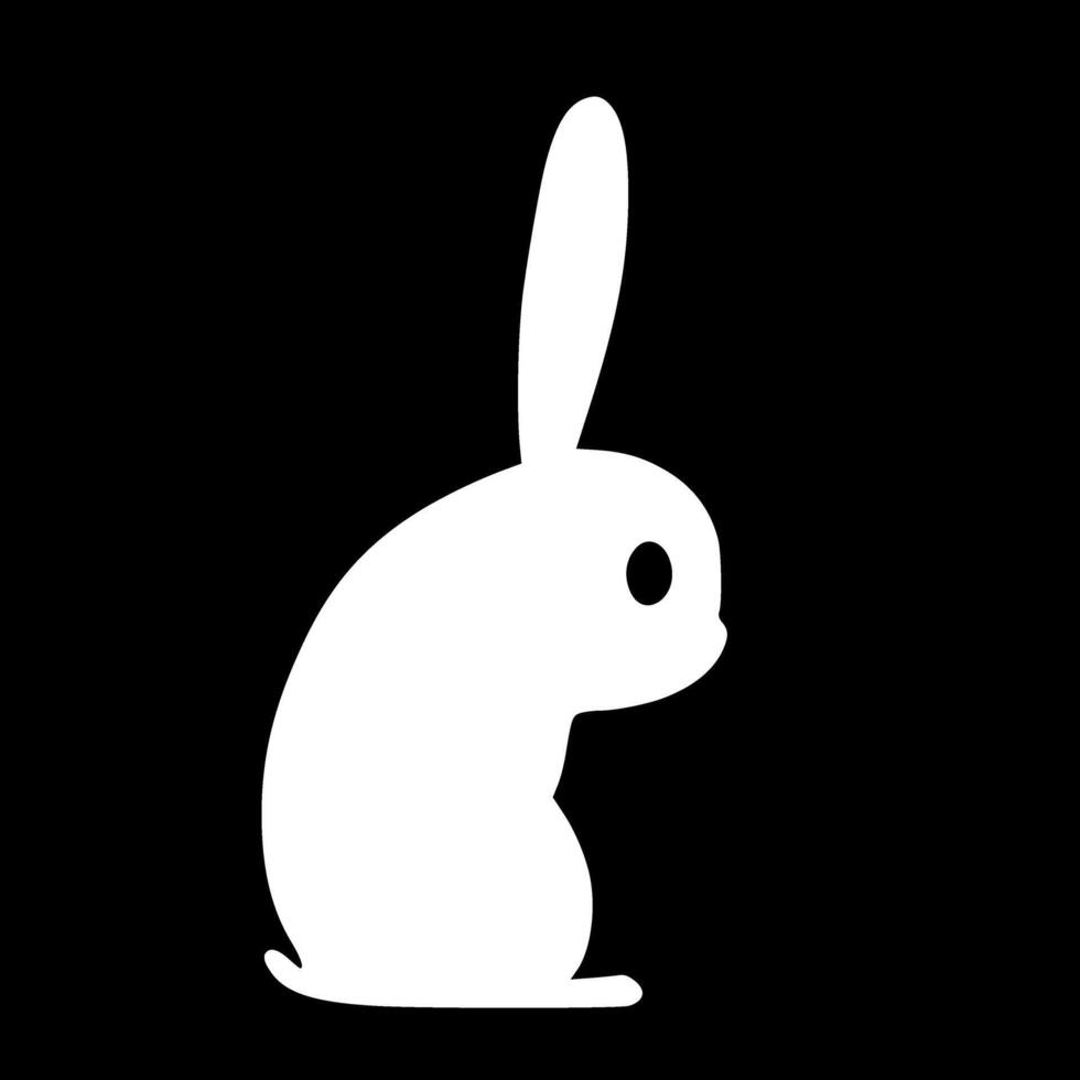 Bunny, Minimalist and Simple Silhouette - illustration vector