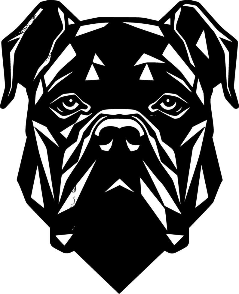 Cane Corso - Black and White Isolated Icon - illustration vector