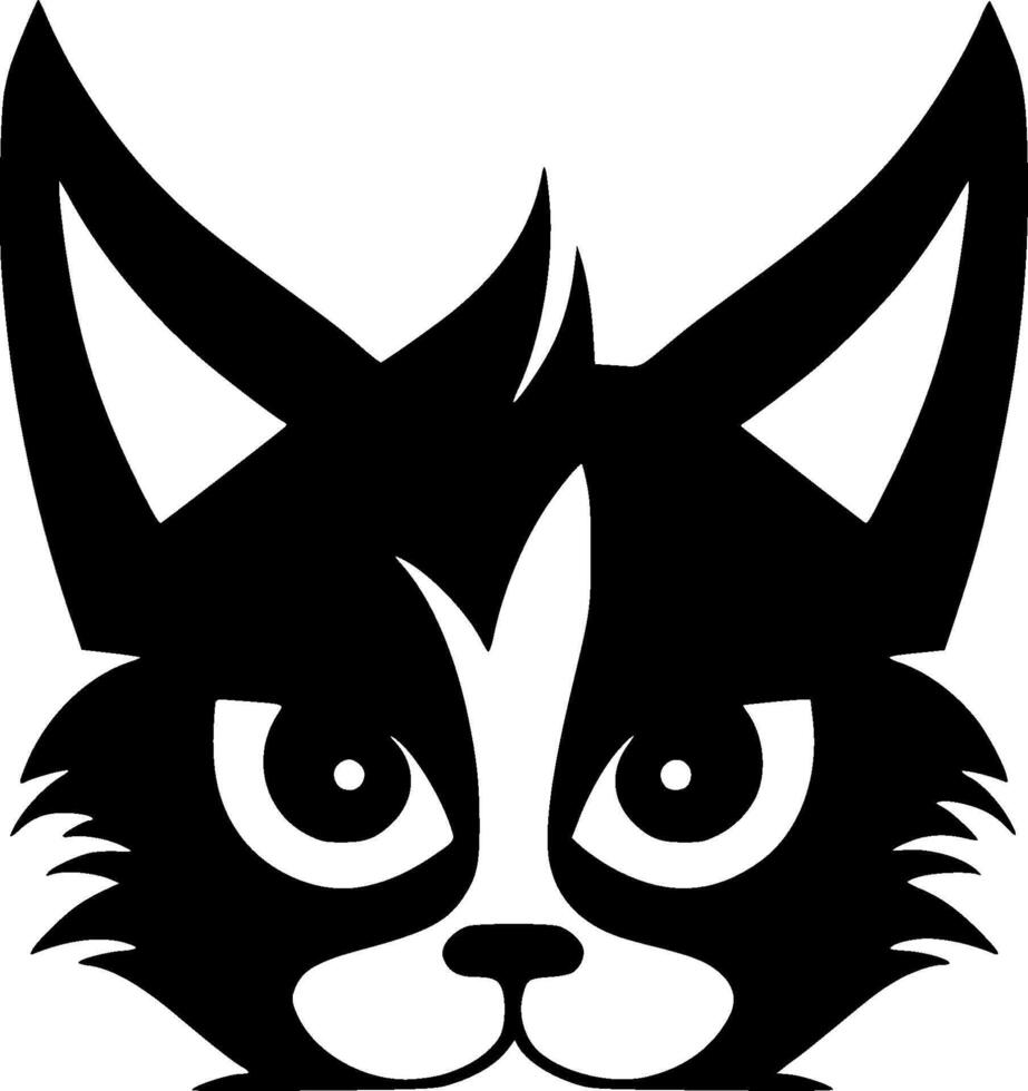 Cat, Black and White illustration vector