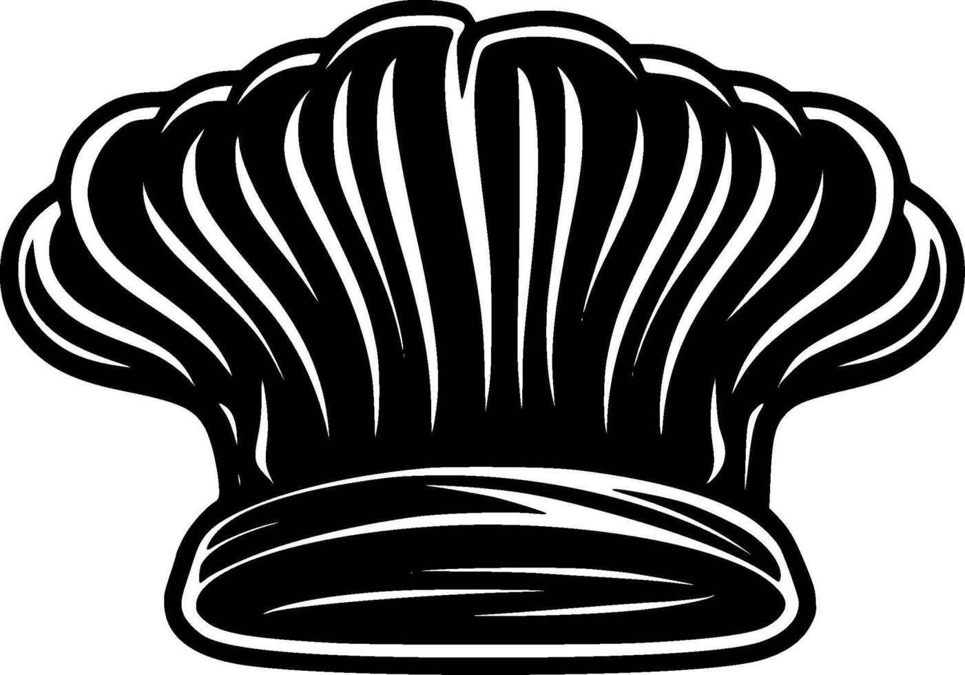 Chef Hat, Minimalist and Simple Silhouette - illustration vector