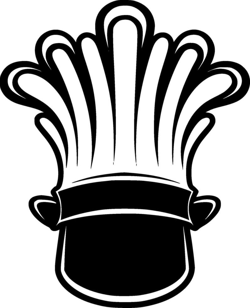 Chef Hat, Minimalist and Simple Silhouette - illustration vector