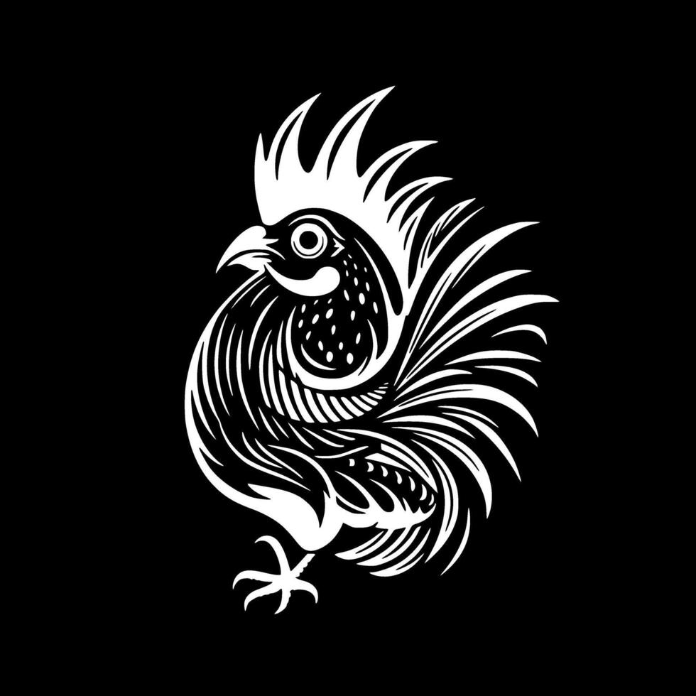 Chicken, Minimalist and Simple Silhouette - illustration vector