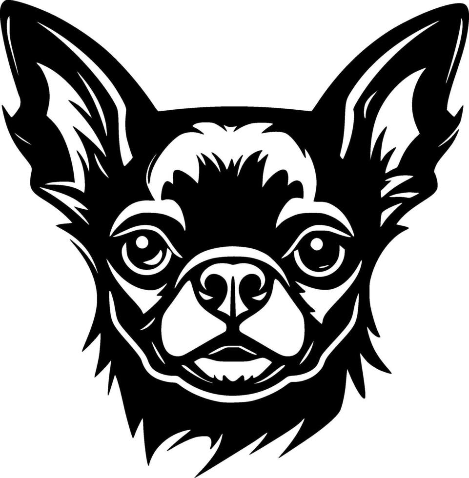 Chihuahua, Black and White illustration vector