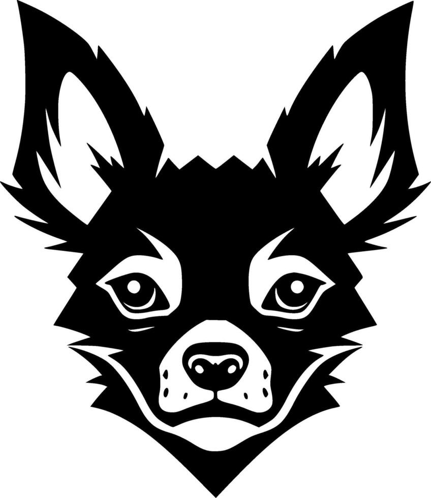 Chihuahua - Black and White Isolated Icon - illustration vector