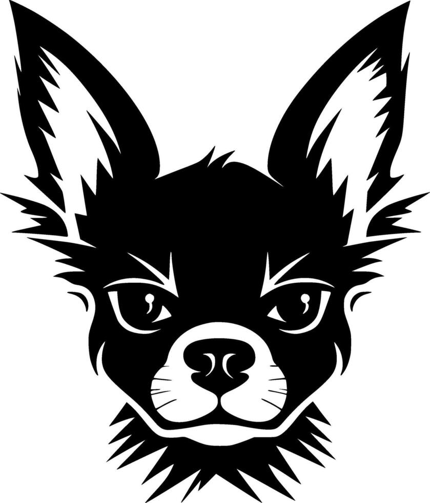 Chihuahua, Black and White illustration vector