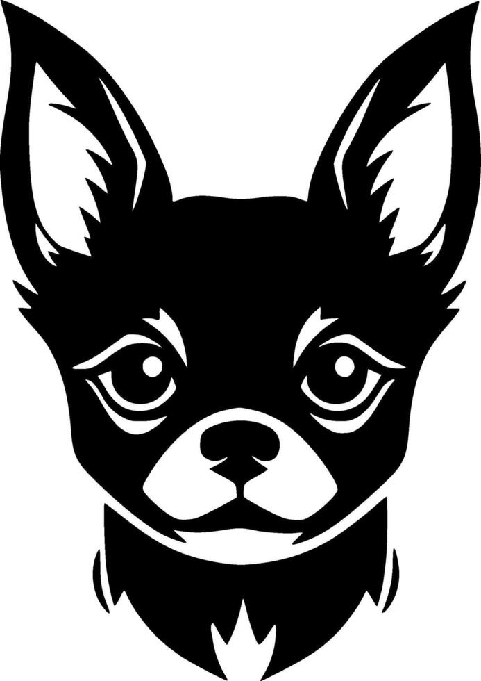 Chihuahua - Black and White Isolated Icon - illustration vector