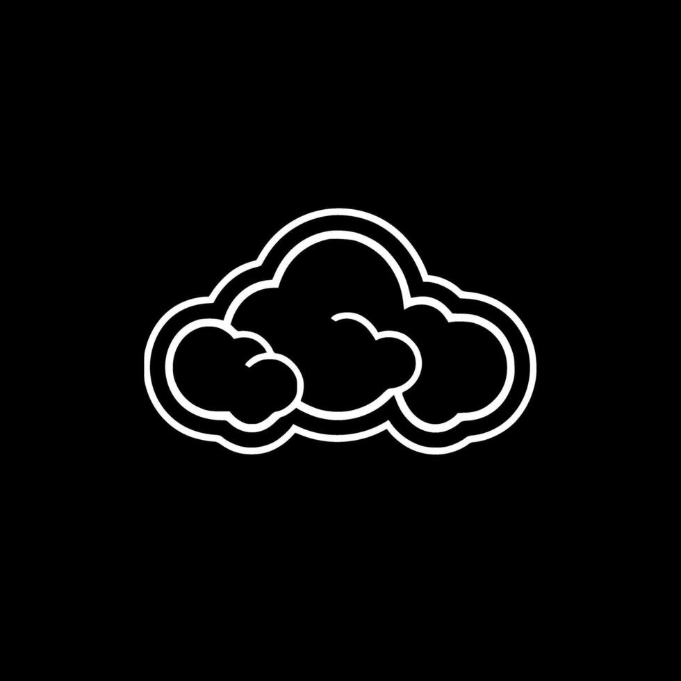 Cloud, Minimalist and Simple Silhouette - illustration vector